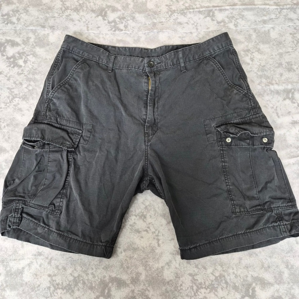 Levi's Black Cargo Shorts Mens 34 Cotton Gorpcore Utility Streetwear Y2K Grunge